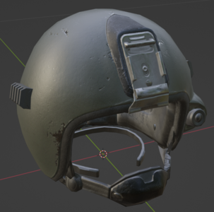 Visual mesh - notice how chin strap was placed