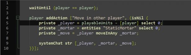Dark mode syntax highlight example